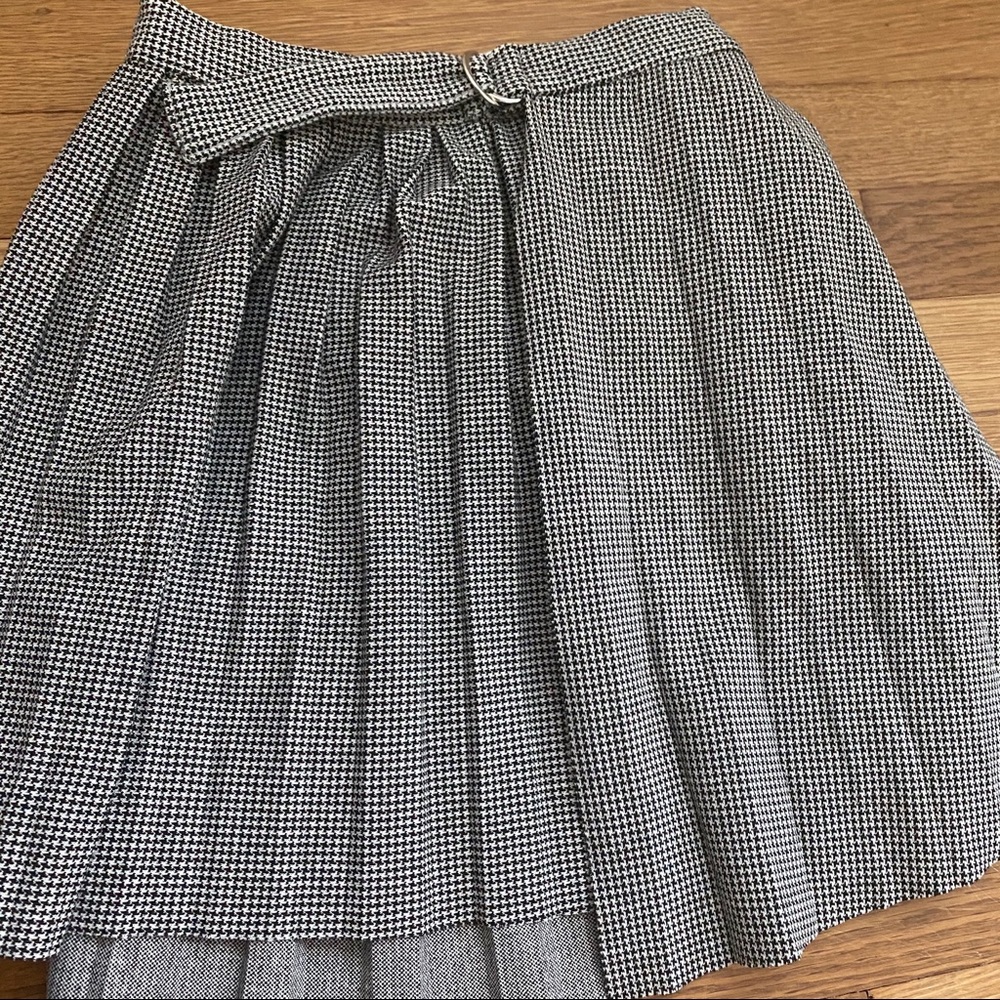 Black and white pleated skirt